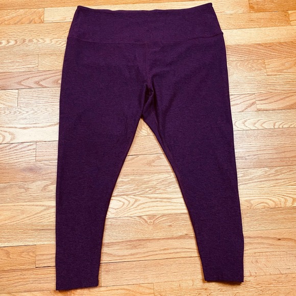 Beyond Yoga Spacedye Leggings Womens 3X Purple High Waisted Crop Athleisure - Picture 3 of 9
